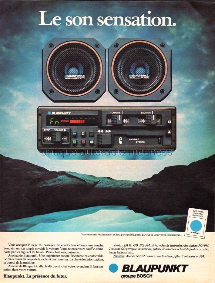 Vintage BLAUPUNKT car stereo advertising model: Avoriaz SM11  year 1982 (France)