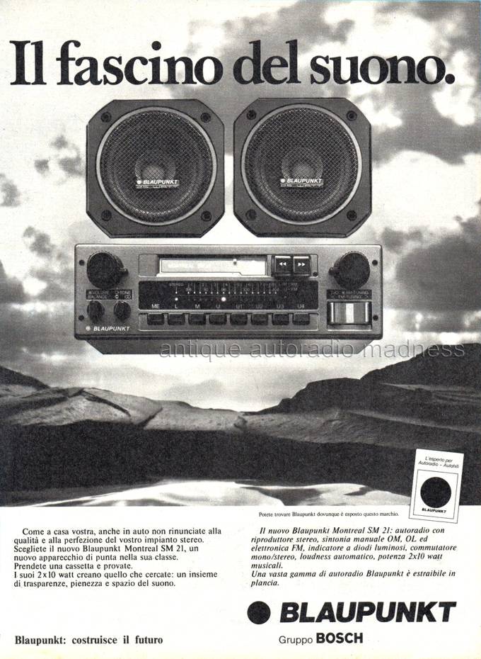 Vintage BLAUPUNKT car stereo advertising model: Montreal SM 21  year 1982 (Italy)