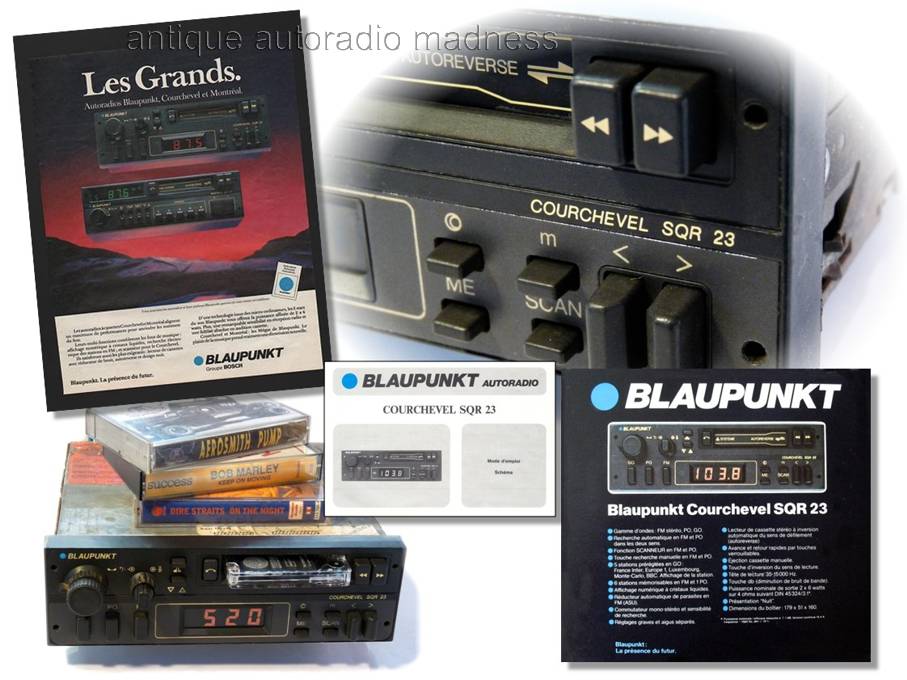 Vintage BLAUPUNKT car stereo model: Courchevel SQR 23 - year 1983 - 1