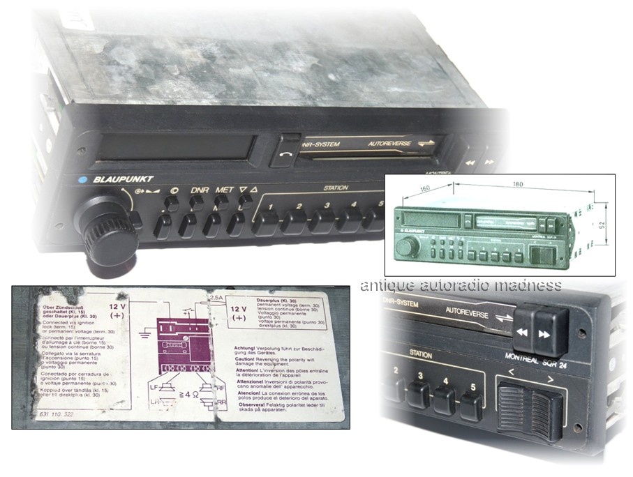 Vintage BLAUPUNKT car stereo model: Montreal SQR 24 - year 1983 - 4