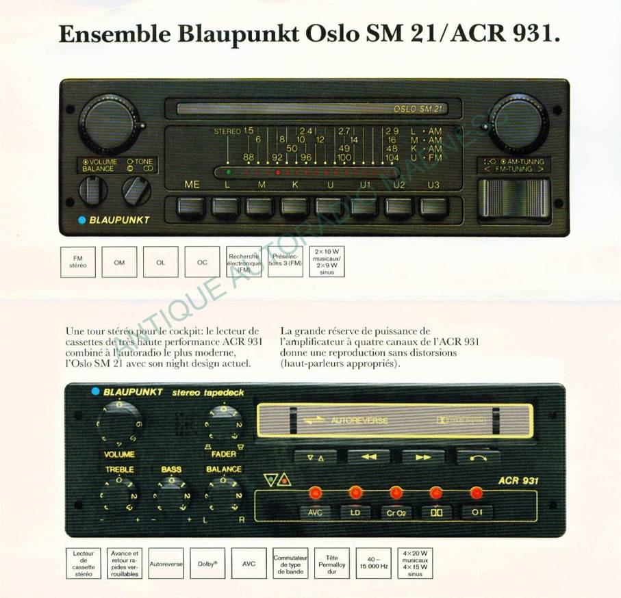 Vintage BLAUPUNKT car stereo catalog year 1983 - 8