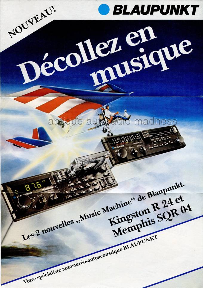 Vintage BLAUPUNKT car stereo advertising "Kingston - Memphis" - year 1983