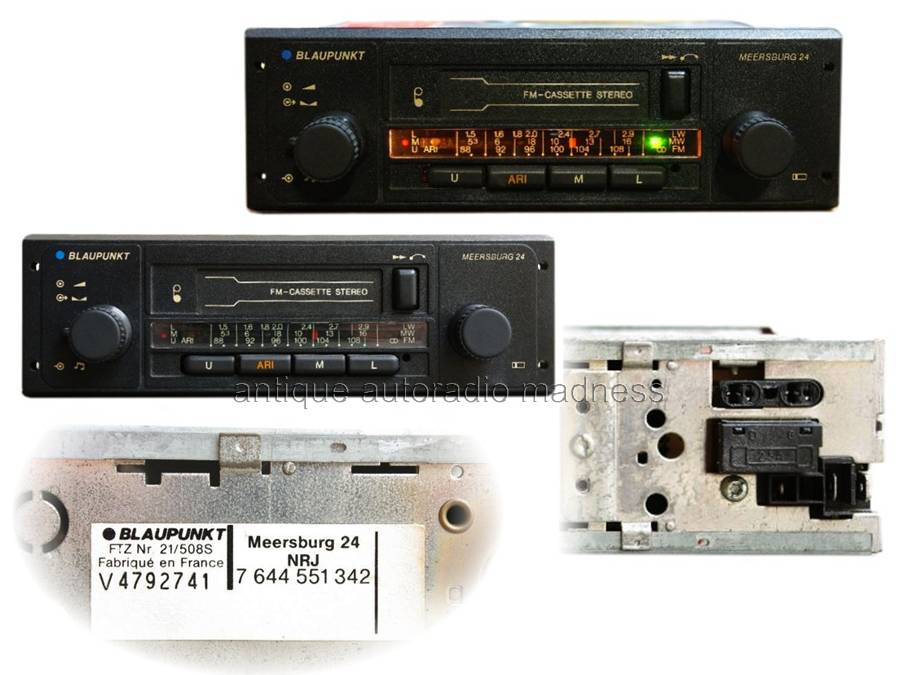 Vintage BLAUPUNKT car stereo model Meersburg 24 NRJ