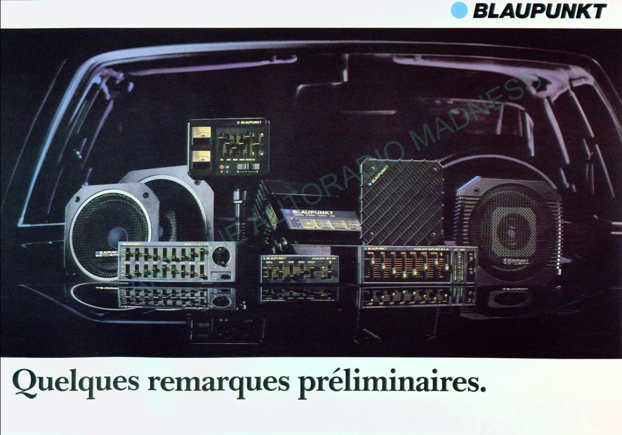 Vintage BLAUPUNKT car stereo catalog, year 1984 - 2