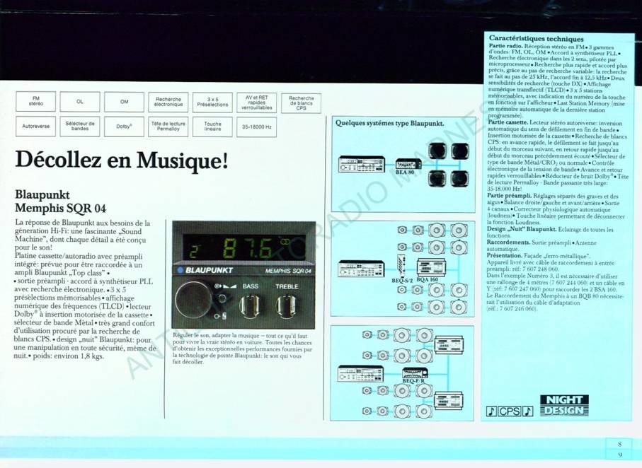 Vintage BLAUPUNKT car stereo catalog year 1985 - 9