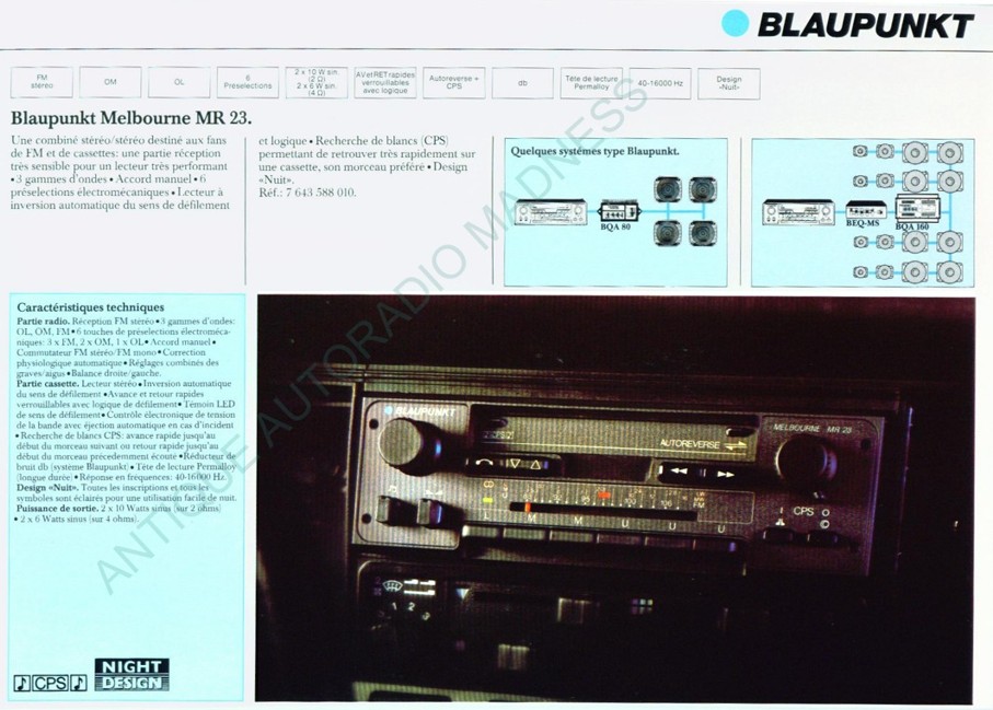 Vintage BLAUPUNKT car stereo catalog year 1985 - 22