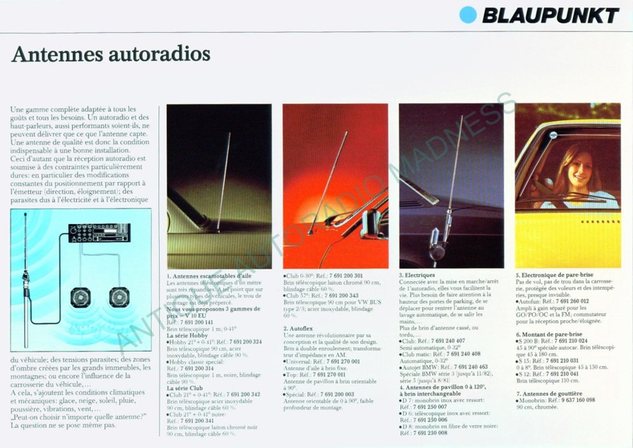Vintage BLAUPUNKT car stereo catalog year 1985 - 58