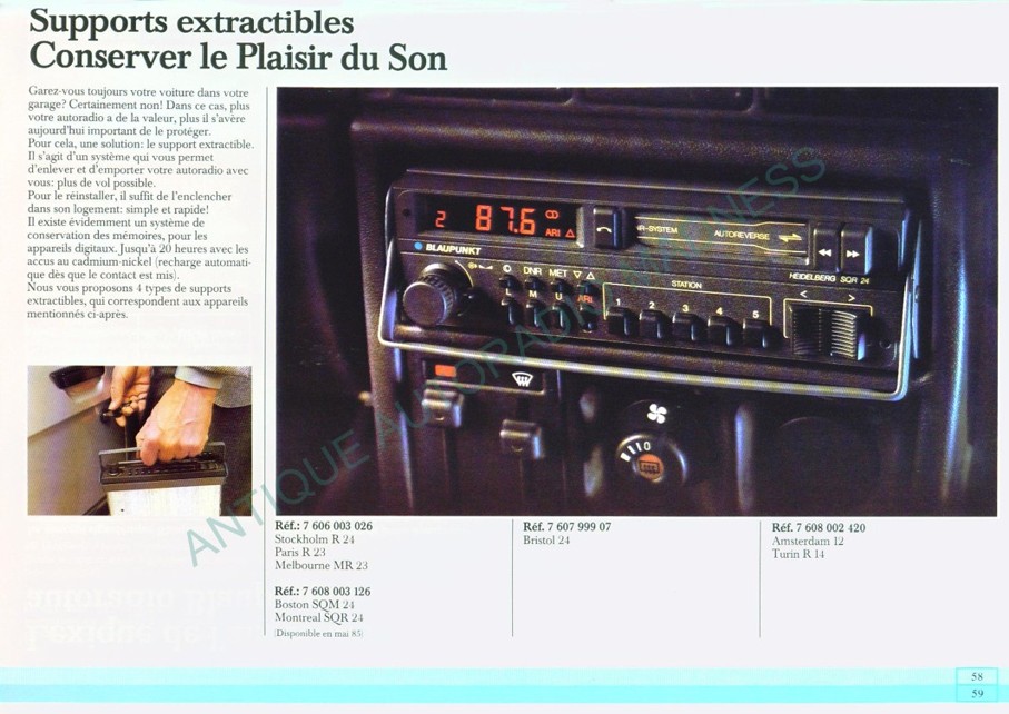Vintage BLAUPUNKT car stereo catalog year 1985 - 59