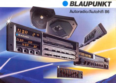 Ancien catalogue BLAUPUNKT car stereo anne 1986 (Germany)