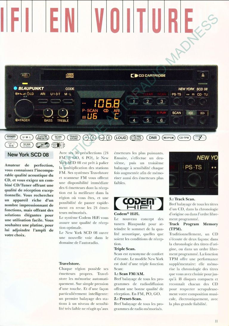 Vintage BLAUPUNKT car stereo catalog year 1988 (Belgium - Fr) - 11