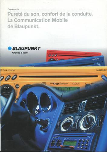 Classic BLAUPUNKT car stereo catalog - year 1998 (Belgium) Fr