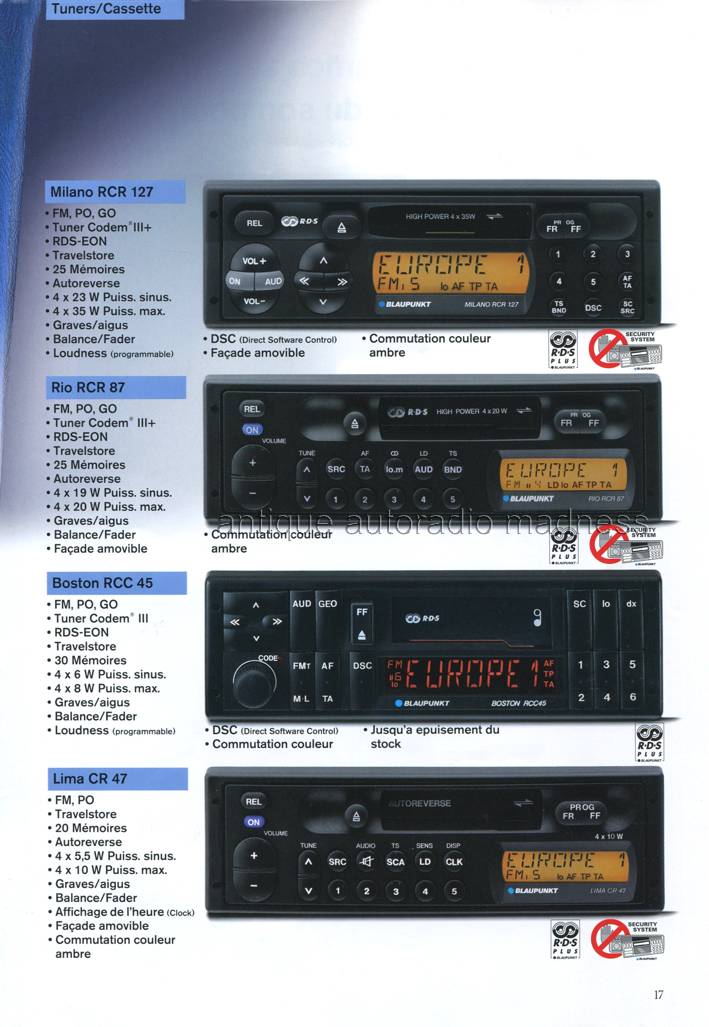 Catalogue Vintage Blaupunkt 1998 (121997)