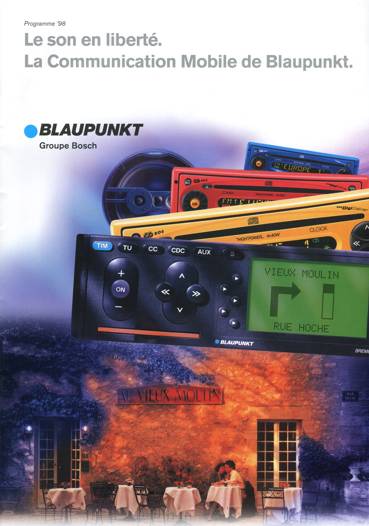 Classic BLAUPUNKT car stereo catalog - year 08-1998 (Belgium) Fr