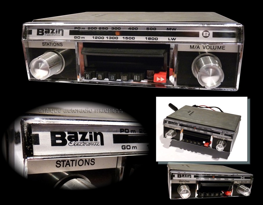 Vintage BAZIN car stereo player - 1969 - France