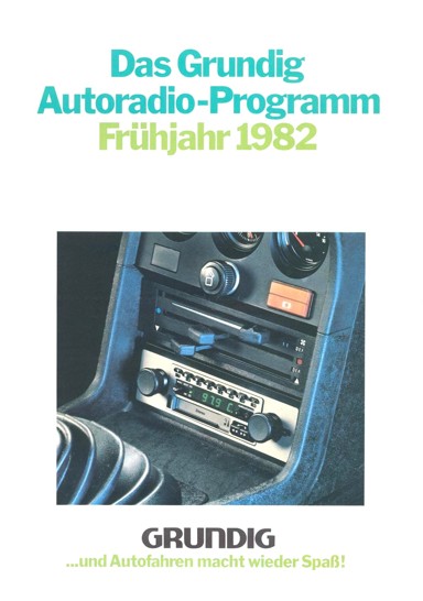 Vintage GRUNDIG car stereo catalog - year 1982 - Germany