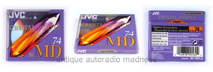 Old school MiniDisc JVC model Cristal Purple - MD-74DPL (NOS)