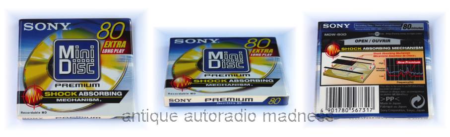 MiniDisc enregistrable vintage SONY type MDW-80D - Serie Premium (NOS)
