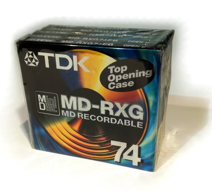 MiniDisc Pack 5 (NOS) TDK MD-RXG 74 (2) Unsealed