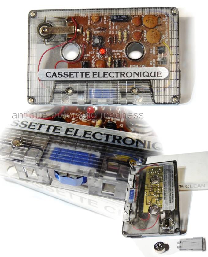 Vintage compact audio mini cassette: electronic demagnetizer