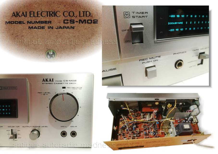 Deck audio cassette tape stereo model: AKAI CS-M02 -4