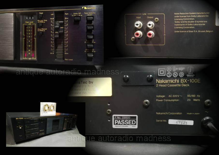 Stereo Cassette Deck NAKAMICHI BX-100E -3