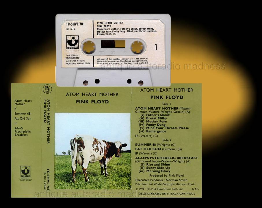 PINK FLOYD Compact audio cassette collection - "ATOM HEART MOTHER"