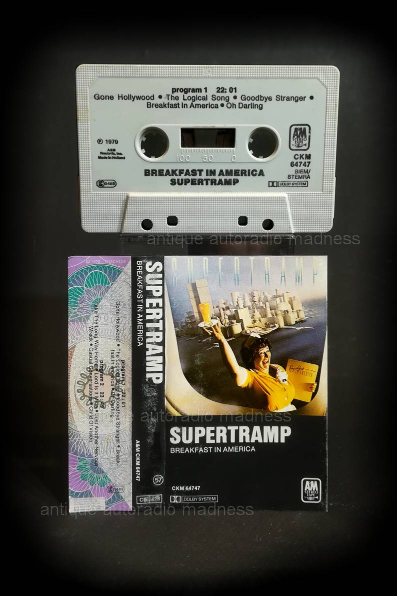 SUPERTRAMP: "Breakfast in America" (year 1979) - Retro compact audio tapes collection