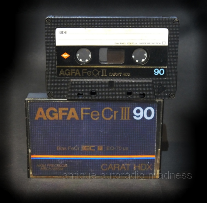 Compact cassette tape AGFA FeCr III Carat HDX 90 (1982)