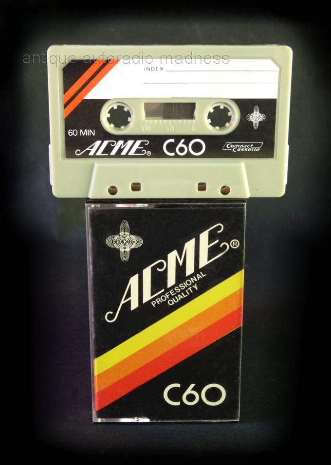 Old compact audio cassette model: Acme Professional Quality C 60