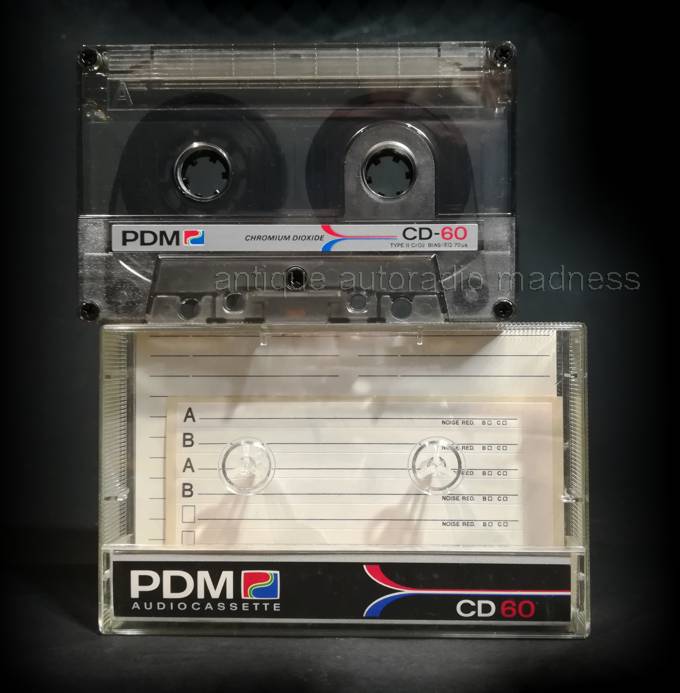 Oldschool compact audio cassette: PDM model CD-60 (1987)
