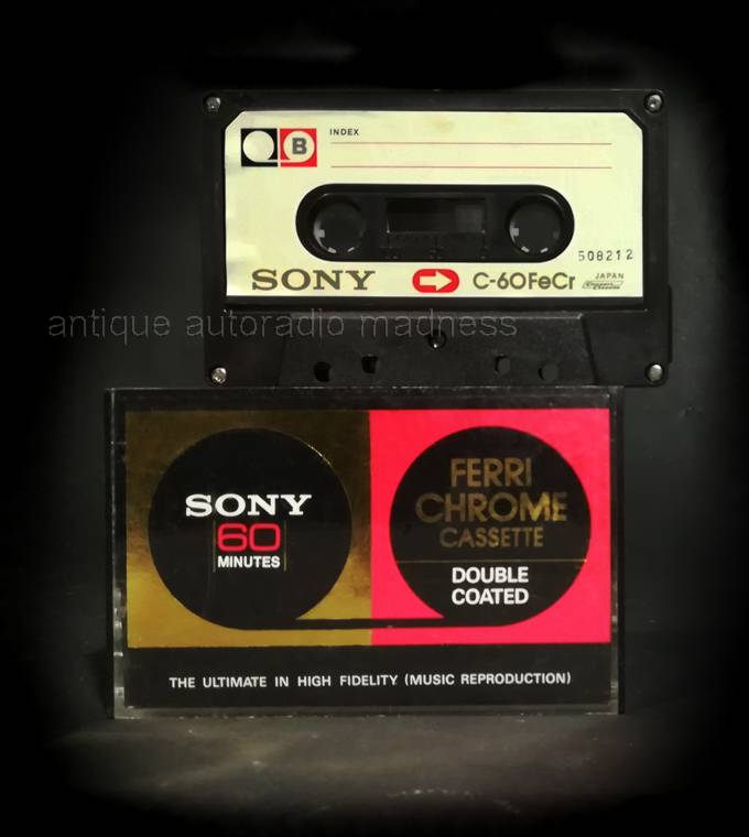 Vintage SONY compact audio tape typ Ferri Chrome C-60FeCr  1972