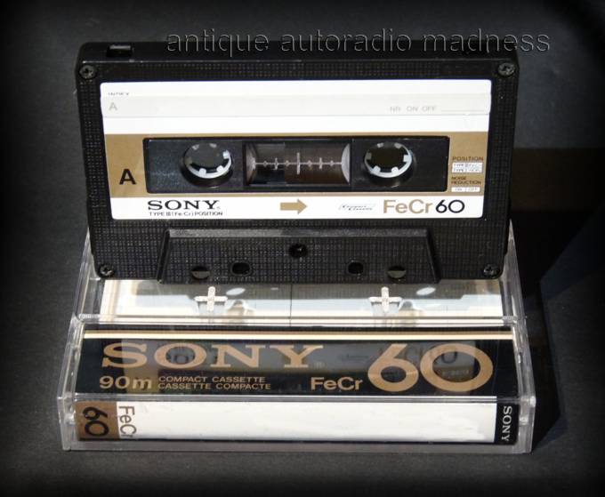 Vintage SONY compact audio tape cassette  typ FeCr60 year 1978