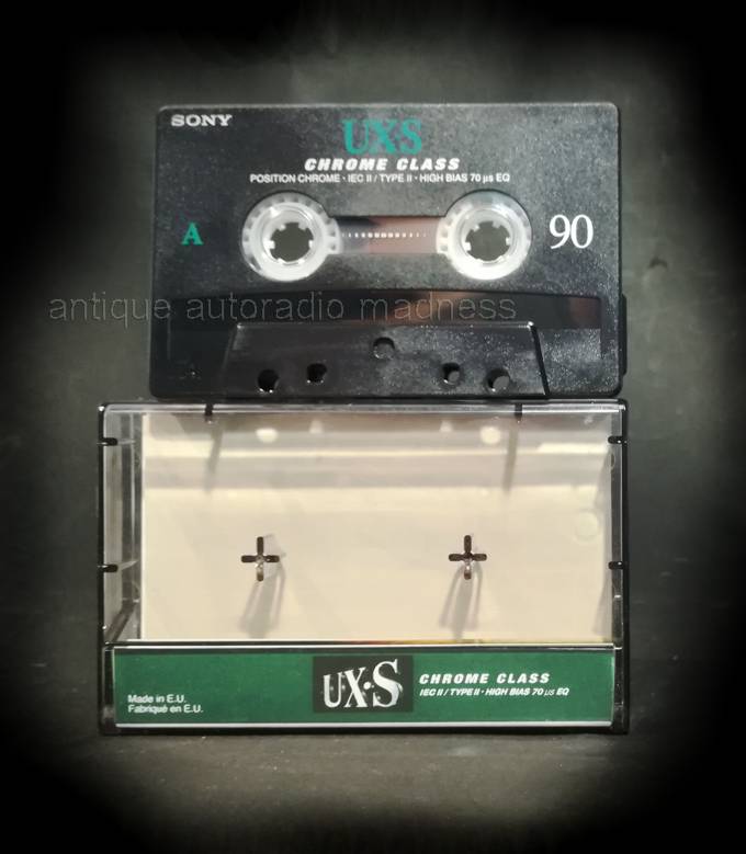 Vintage SONY compact audio tape cassette  typ UX.S 90 Chrome Class (evolution)  year 1998