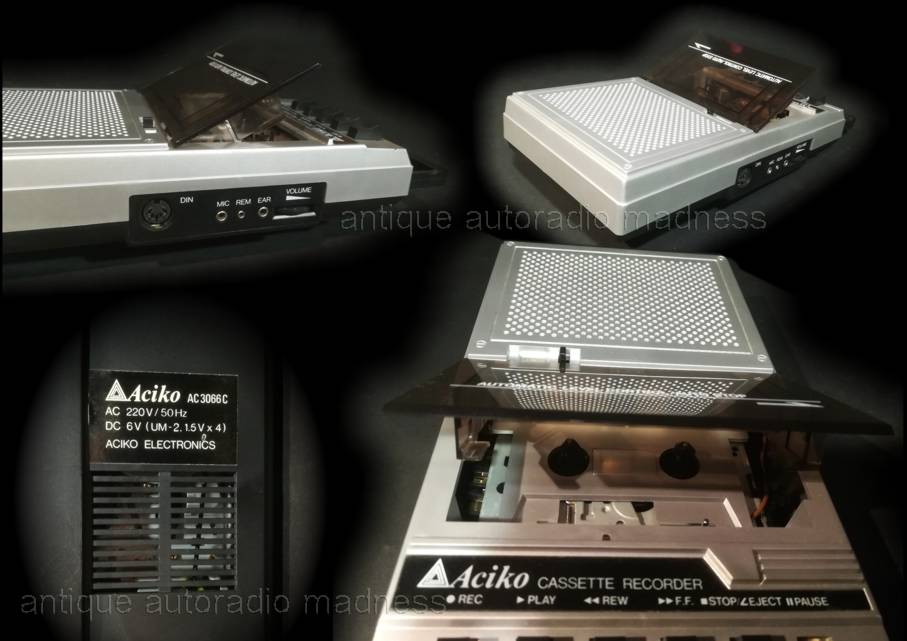 Lecteur enregistreur mini cassette vintage ACIKO type AC3066C - 5
