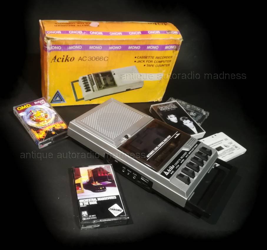 Vintage portable cassette recorder ACIKO model AC3066C