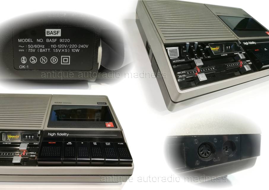 Lecteur enregistreur vintage cassette BASF modèle 9220 Stéréo high fidelity - 3