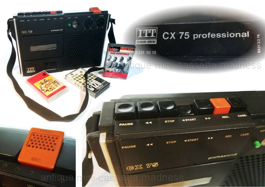 Lecteur enregistreur minicassette vintage ITT modèle CX-75-Professional (1975) - 2
