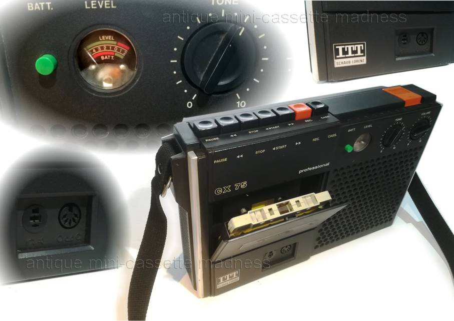Lecteur enregistreur minicassette vintage ITT modèle CX-75-Professional (1975)  - 3