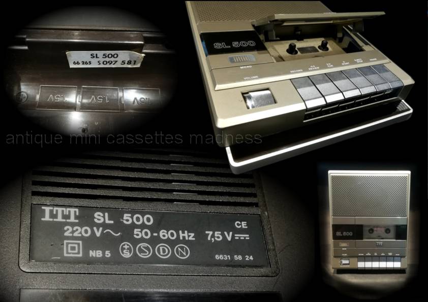 Lecteur enregistreur minicassette vintage ITT modèle SL 500 - 2
