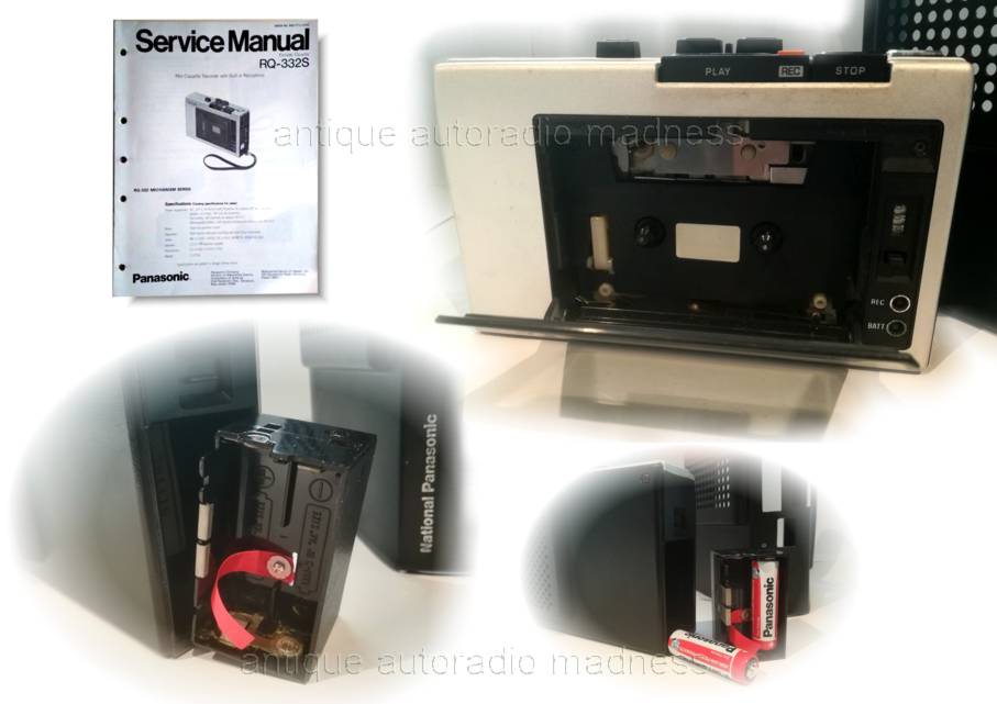 Old school portable cassette recorder NATIONAL PANASONIC model RQ-332S (1978) - 4