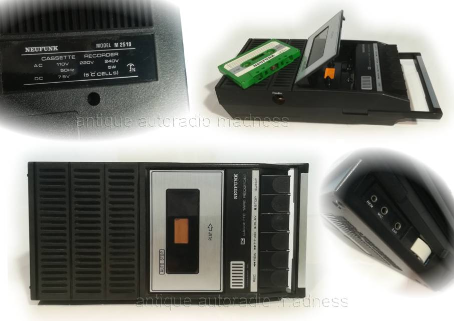 Vintage cassette recorder NEUFUNK model M2519