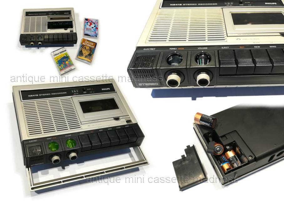 Ancien lecteur/enregistreur cassette audio PHILIPS type N 2415 automatic  - 1981 - 2 
