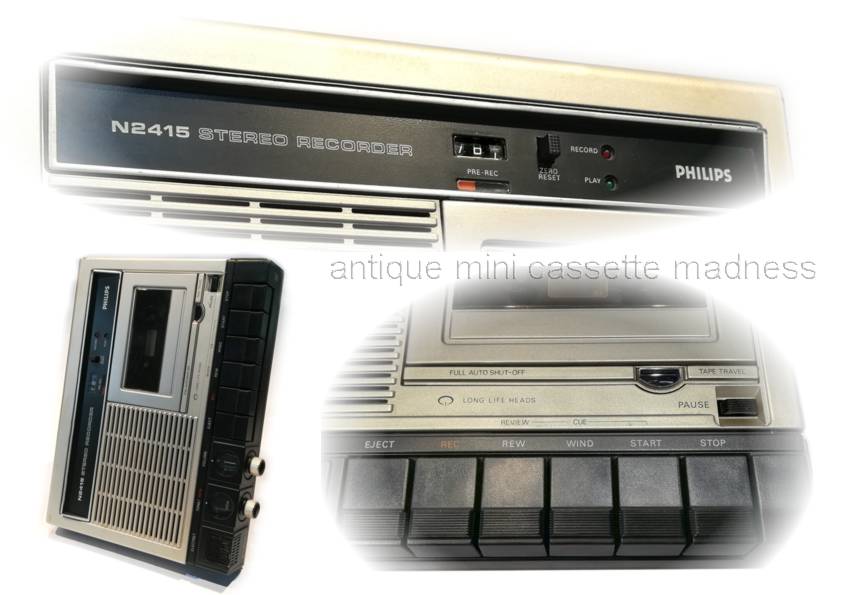 Ancien lecteur/enregistreur cassette audio PHILIPS type N 2415 automatic  - 1981 - 3 