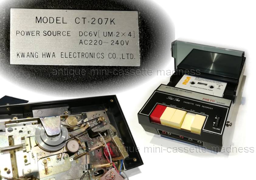 Lecteur/enregistreur cassette audio vintage portable TOKYO modle CT-207K -3 