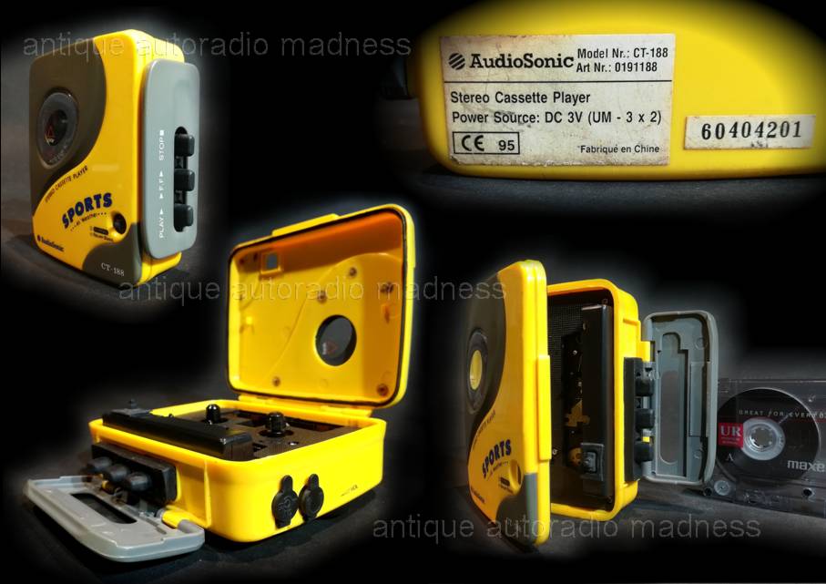 Walkman oldschool AudioSonic modèle CT-188 "All Weather" (Stereo cassette player) - 2