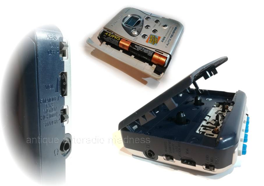 Vintage Walkman mini cassette stereo player PANASONIC model RQ-CR18V (Autoreverse) - 2