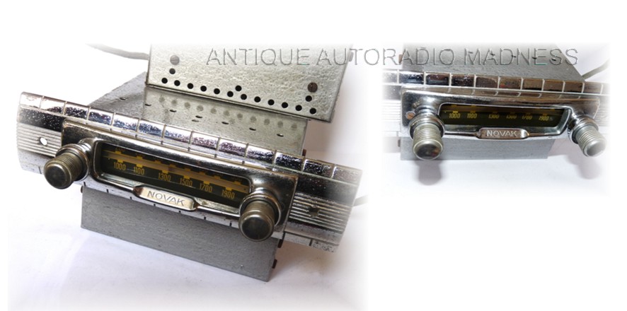 Oldschool NOVAK car radio 1952 - Solid Chrome car radio - 1