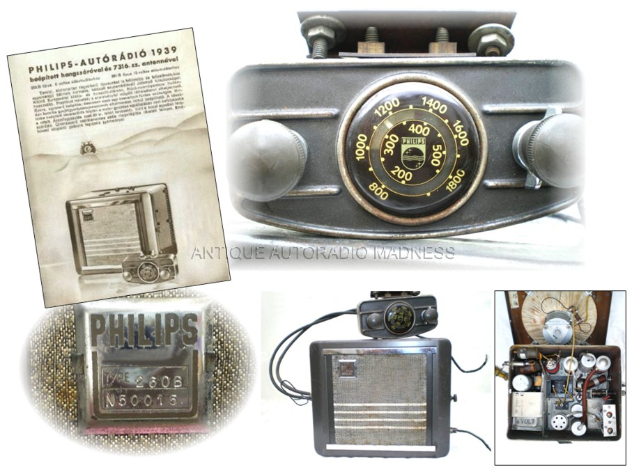 Oldschool PHILIPS car radio models: 260 (1939)