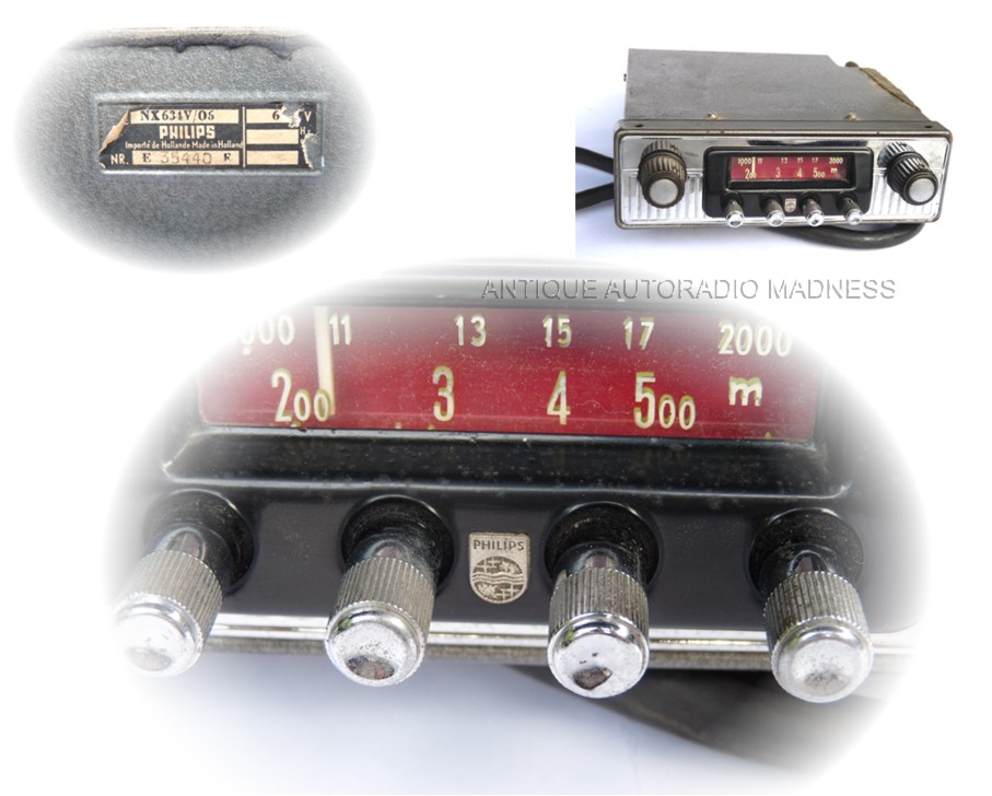 Vintage PHILIPS car radio model NX 634 V - 1953 - 2