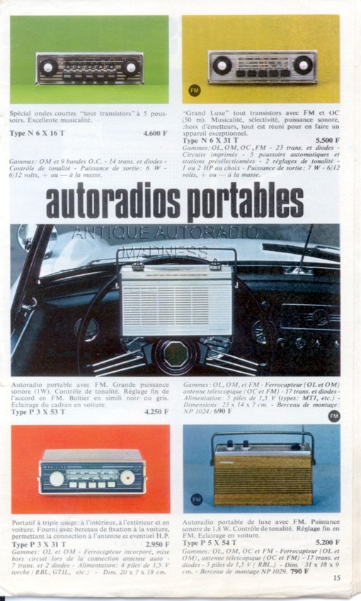 Vintage PHILIPS car radio catalog year 1956 - 2